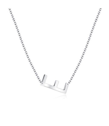 Letter E Silver Necklace SPE-5519